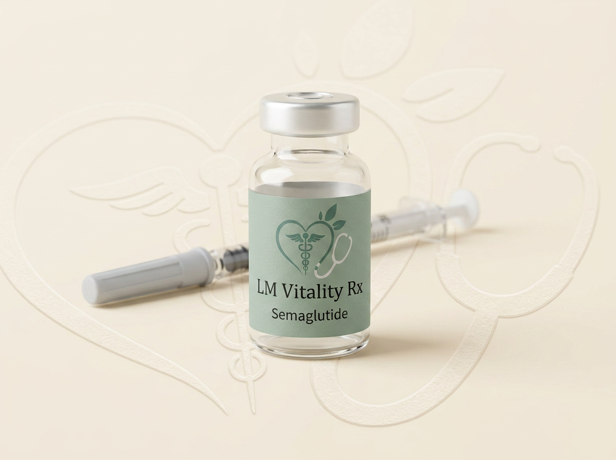 LM Vitality Rx branded injectable semaglutide vial