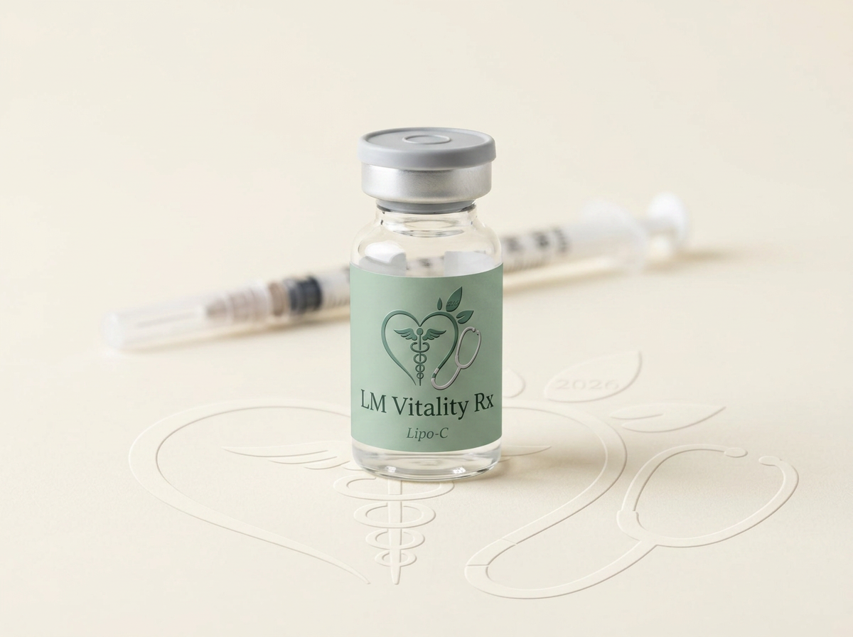 LM Vitality Rx branded Lipo-C injection vial