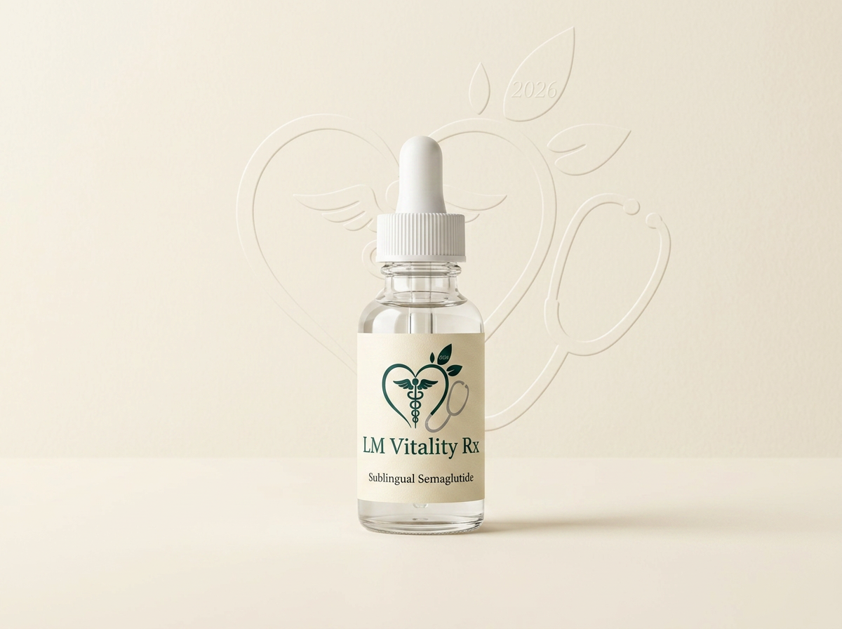 LM Vitality Rx branded sublingual dropper bottle